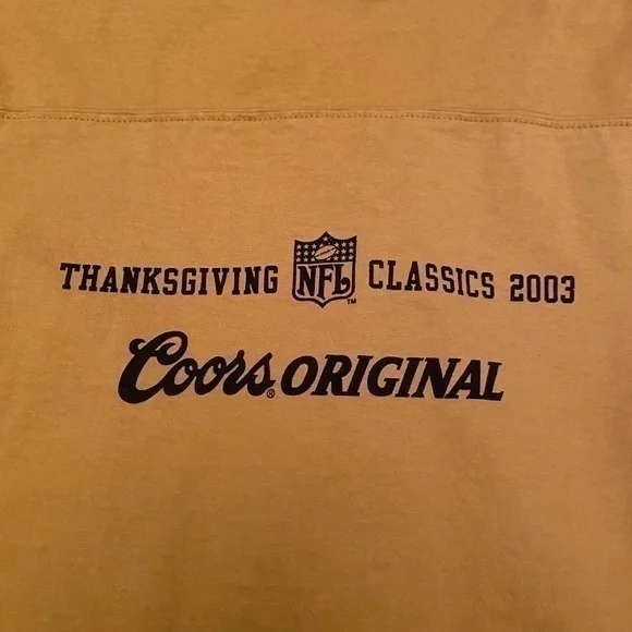 Coors Original NFL long Sleeve Football Shirt XL Thanksgiving Classics 2003 - Picture 4 of 6